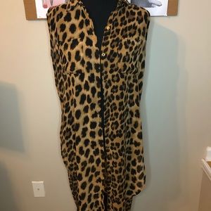 Sleeveless sheer cardigan